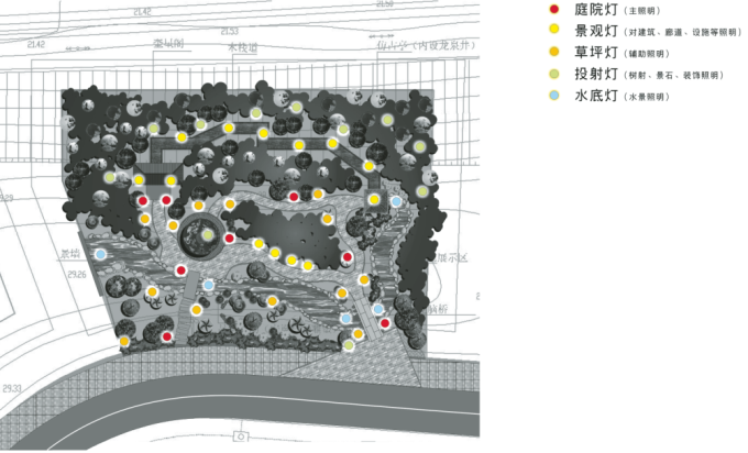[湖北]生态酒城文化特色园博会展园设计方案（附部分CAD施工图）-景观照明设计详图