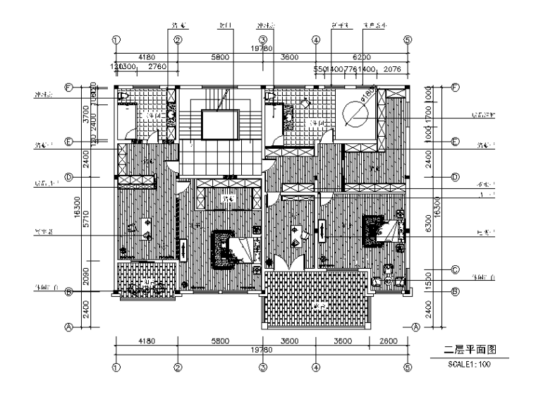 欧式图纸cad资料下载-欧式风格别墅设计CAD施工图（含效果图）