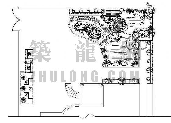 私家别墅花园设计图资料下载-别墅私家花园施工图