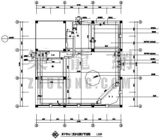 北京多功能厅概算方案资料下载-某中心多功能厅装修图