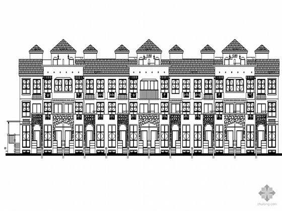 两层西班牙风格别墅资料下载-[南京]某西班牙风格三层住宅楼建筑施工图（含效果图）