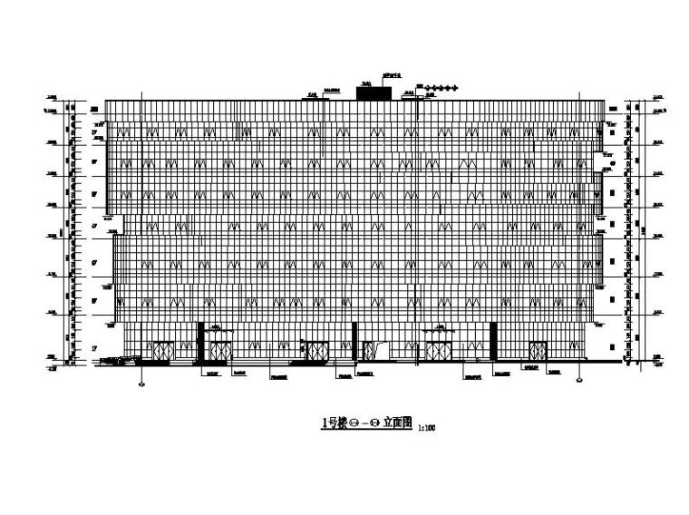 [成都]高层玻璃幕墙立面SOHO及loft办公楼建筑施工图-高层玻璃幕墙立面SOHO及loft办公楼建筑