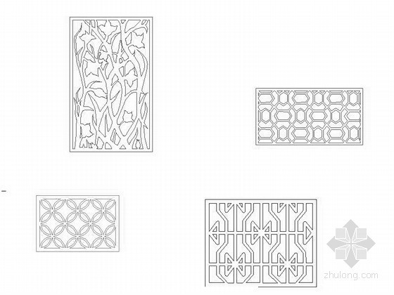密度板雕花CAD图块下载 