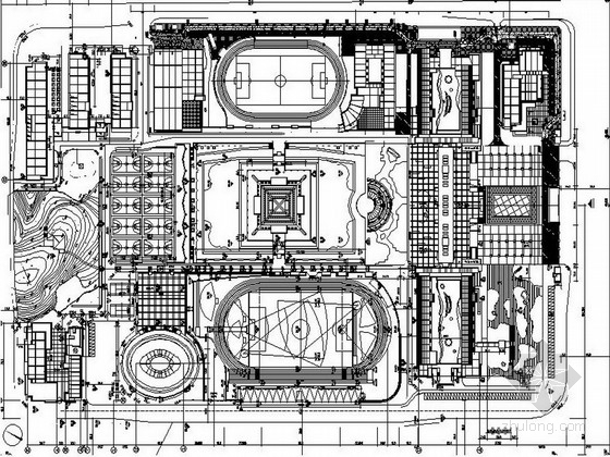 中学cad总图资料下载-[湖南]某中学道路景观绿化工程施工图