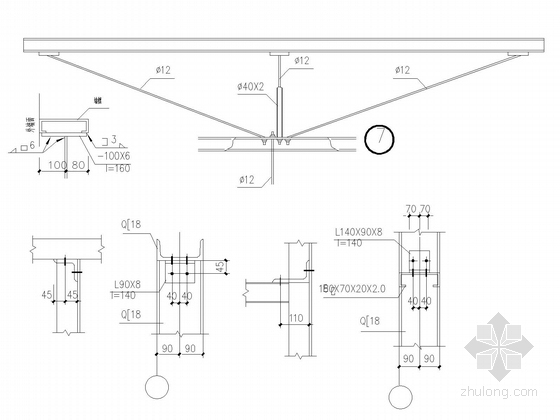 30米门式刚架厂房建筑结构方案图-支撑详图