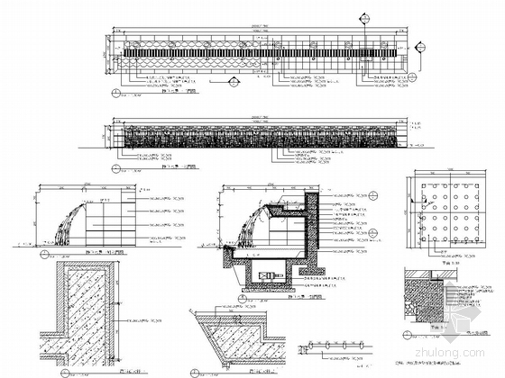 [浙江]细致典雅艺术居住区景观施工图（图纸丰富）-特色水景详图