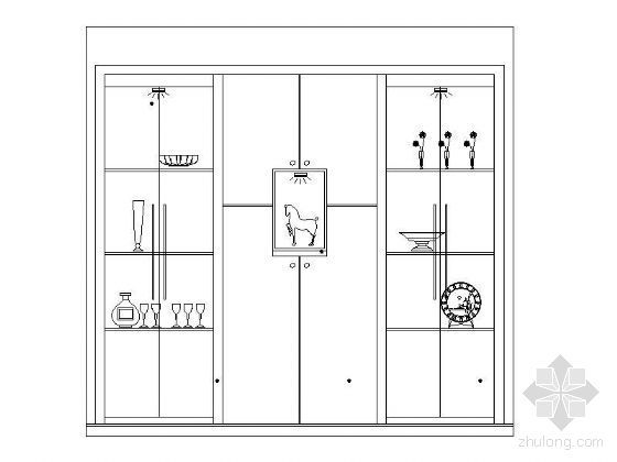 家装CAD酒柜立面资料下载-10个酒柜立面图