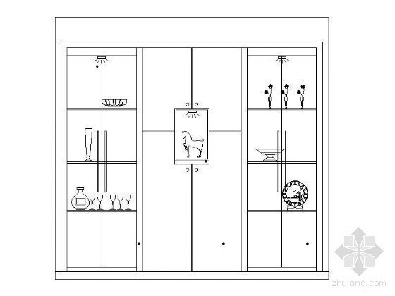 cad酒柜立面图下载资料下载-10个酒柜立面图