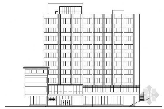 宾馆建筑建筑设计资料下载-某市十一层宾馆改造为医院建筑设计方案
