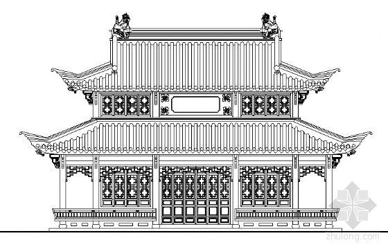 砖木结构建筑资料下载-三江阁建筑方案图