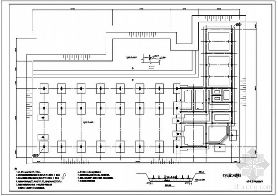 特仑特大学化学楼资料下载-某化学水车间及生产化验楼基础图