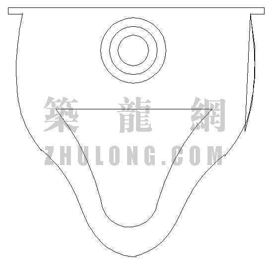小便器CAD图资料下载-小便器1