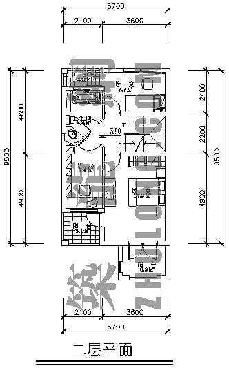 带夹层联排别墅户型平面图-3