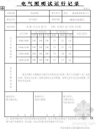 青岛市建筑工程竣工备案功能检查表[18项、填写实例]-3