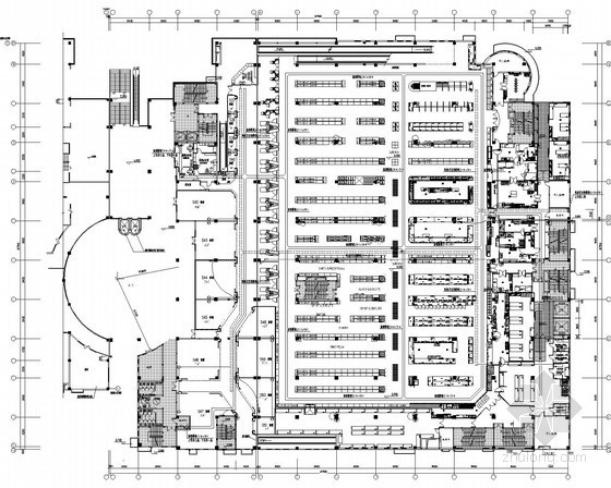 超市装修施工图CAD图纸资料下载-[江苏]大型连锁超市二次装修电气施工图纸