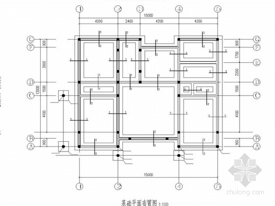 砖混结构坡屋面结构图资料下载-二层砖混坡屋面别墅结构图