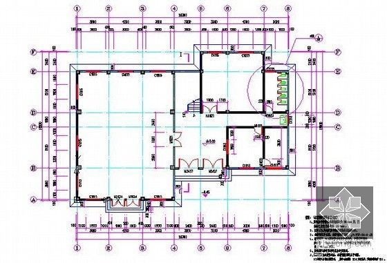 [重庆]村镇文化活动中心建筑工程预算书(含施工图纸)-首层平面图