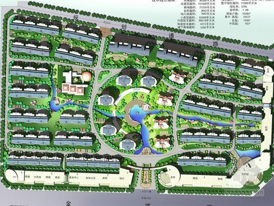 住宅区入口大门景观资料下载-安徽住宅区景观总体规划