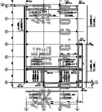 平屋面结构图画法资料下载-砼柱钢屋面排架结构图