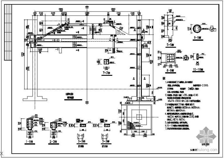 钢结构牌坊施工组织资料下载-某牌坊的结构节点构造详图