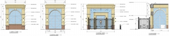 [福建]北美新古典主义泛会所主题小区景观扩初设计方案（知名设计所）-设计详图