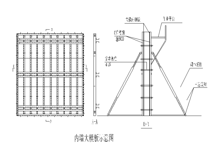 框剪结构工程模板工程施工方案-内墙大模板