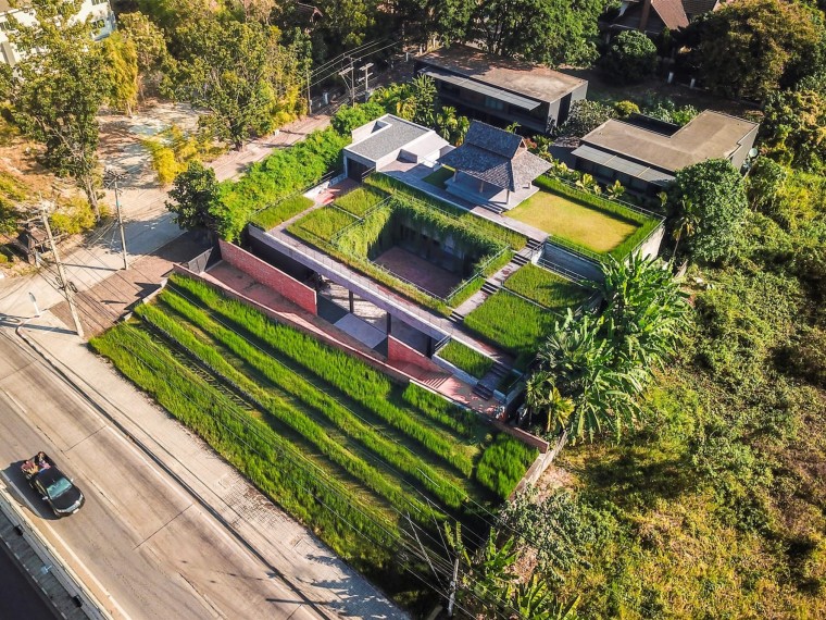 跌落式花池景观资料下载-清迈递进式稻田景观