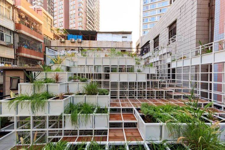 东桥村城中村城市改造模型资料下载-深圳‘城上绿云’ / 筑博设计-联合公设