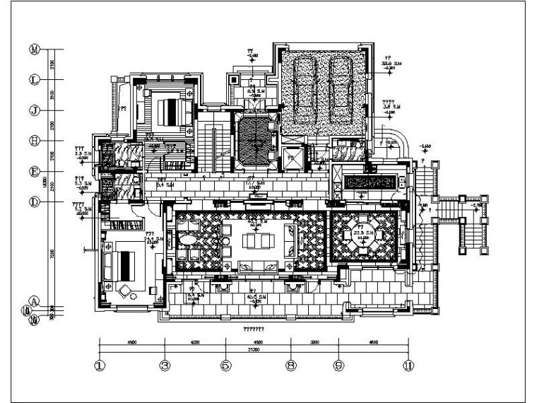 昆明恒隆广场施工图纸资料下载-[昆明]新中式别墅装修方案设计施工图（含实景图）