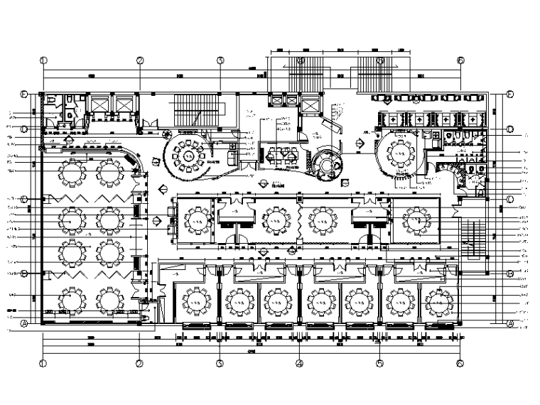 露台餐厅施工图资料下载-某知名品牌连锁酒店餐厅设计CAD施工图