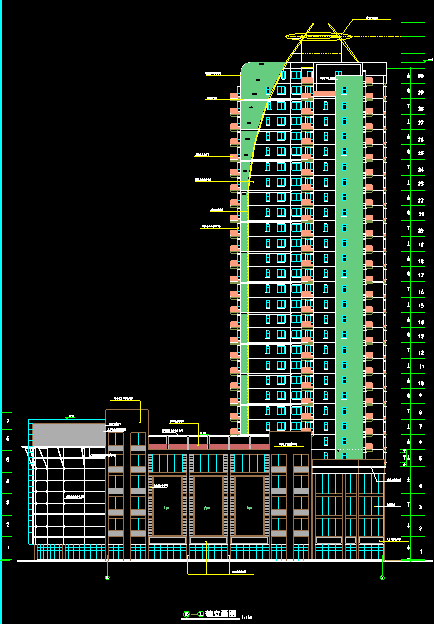 32层高层住宅建筑