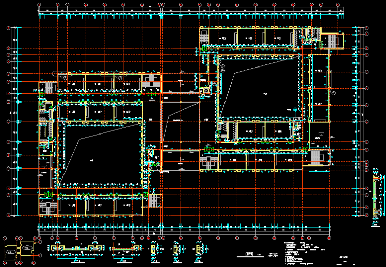 大学教学楼CAD图资料下载-大学教学楼施工图