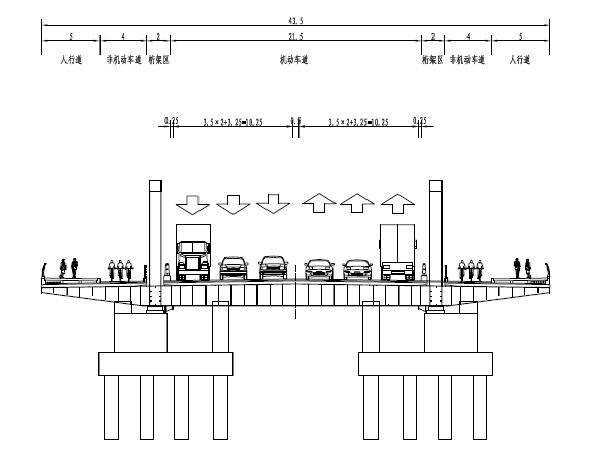 主桥结构设计图资料下载-带螺旋梯道桥头堡钢桁架拱桥主桥跨河桥梁及其引道工程施工图图纸283页（含排水、强电）