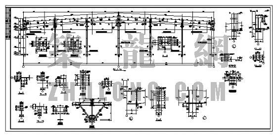 跨度25米钢结构资料下载-钢结构厂房结构图（跨度18米双连跨）
