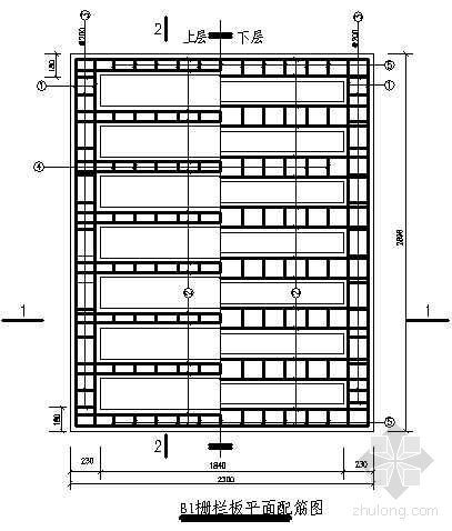 桁架式楼承板配筋图资料下载-水工栅栏板配筋图