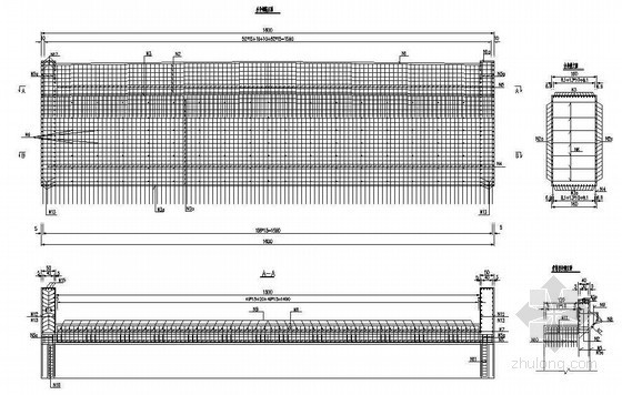 20m空心板加固资料下载-20m预制空心板桥台台身及侧墙钢筋布置节点详图设计