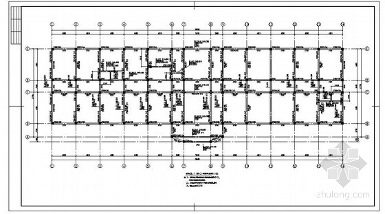框架写字楼结构设计资料下载-某框架营房楼结构设计图