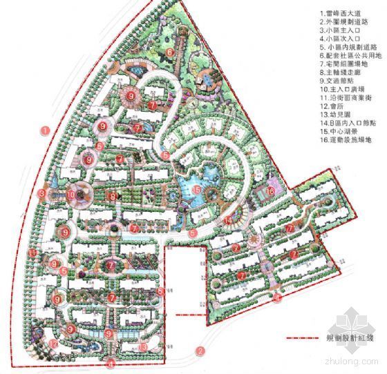 小区规划正方形文本资料下载-长沙高档小区概念规划文本