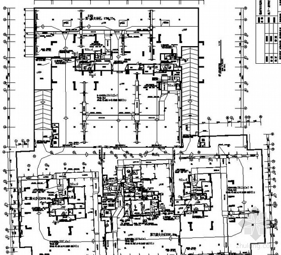 地下车库平面CAD资料下载-某工程地下车库通风平面图