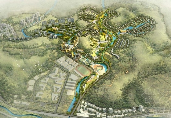 湿地休闲度假区资料下载-[四川]大型旅游度假区规划及单体设计方案文本