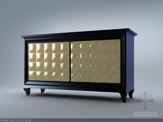古典边柜3d模型资料下载-古典餐边柜3D模型下载