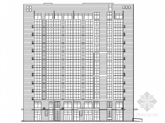 高层LOFT建筑资料下载-某十三层酒店式公寓（顶层LOFT）建筑扩初图