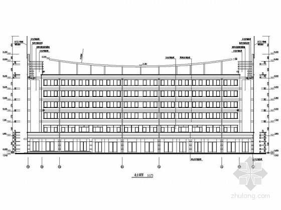 某公司六层综合楼资料下载-六层砖混底框抗震墙综合楼结构图（含建筑图）