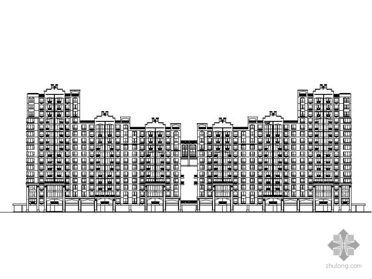 南海影剧院建筑施工图设计资料下载-[南海]某高层住宅区六栋楼建筑施工图