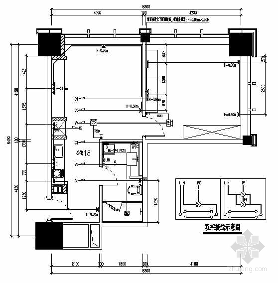 加拿大公寓施工图资料下载-某公寓强电施工图