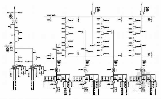 发电厂厂用系统接线图资料下载-贵州某电厂主接线图