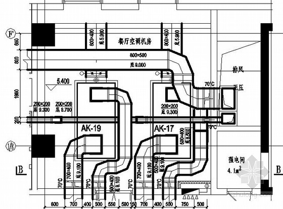 空调格栅安装大样图资料下载-空调机房大样图