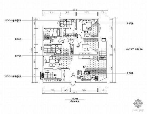 三房两厅建筑设计方案图资料下载-三房两厅两卫装修方案图
