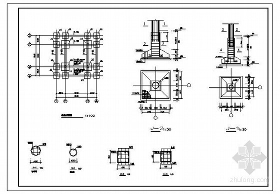 园林结构设计资料下载-某钟鼓楼结构设计图