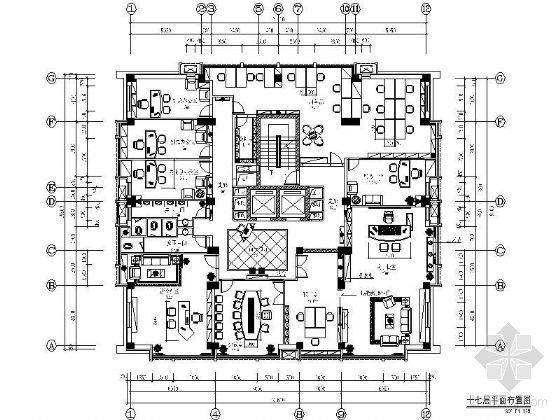 办公楼平面灯光cad资料下载-办公楼平面设计图
